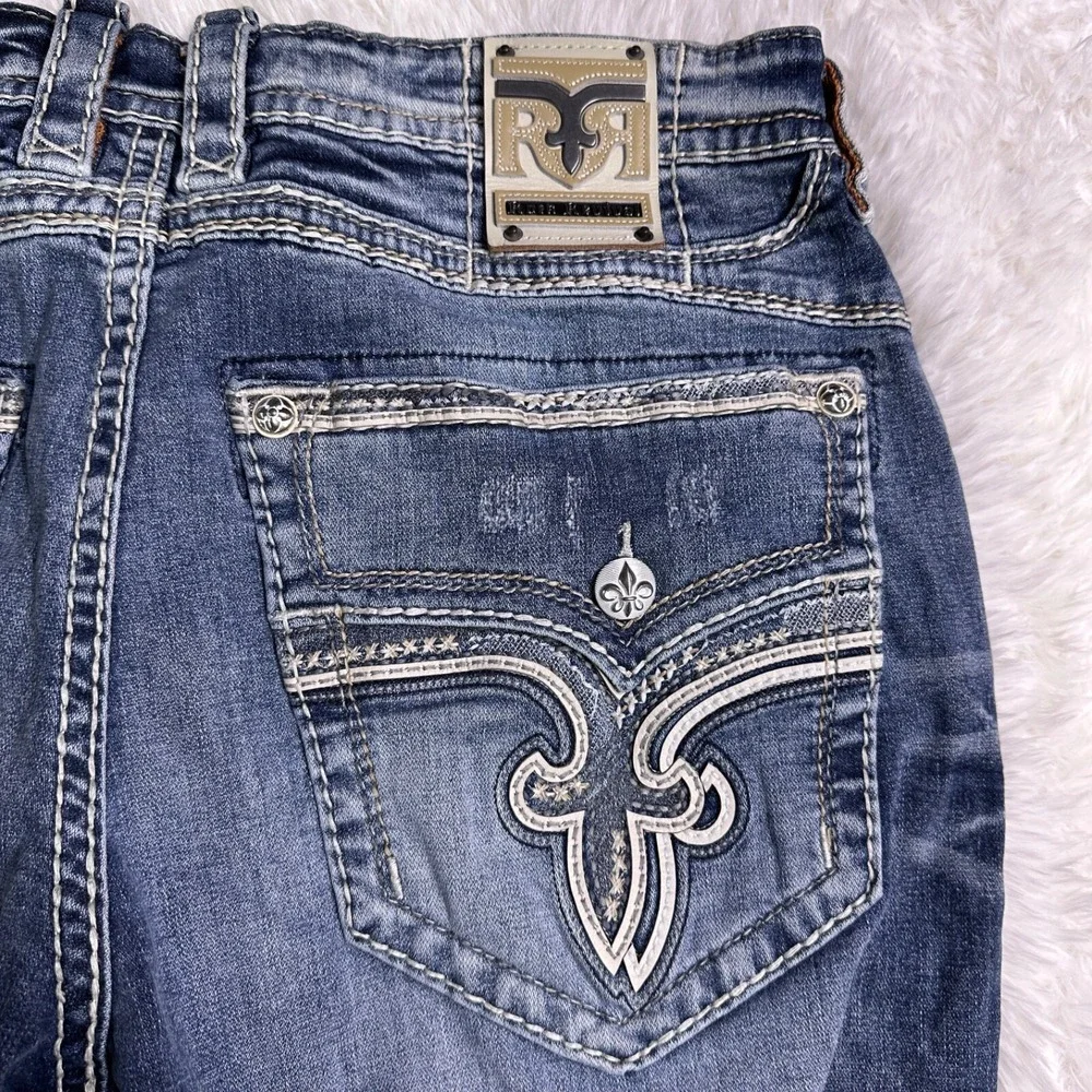 Rock Revival Jeans Mens Size 42/32 Amal Straight Dark Wash Denim Pants
